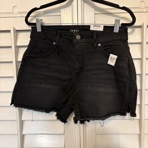 Time and Tru Black‎ High Rise Denim Shorts Size 8